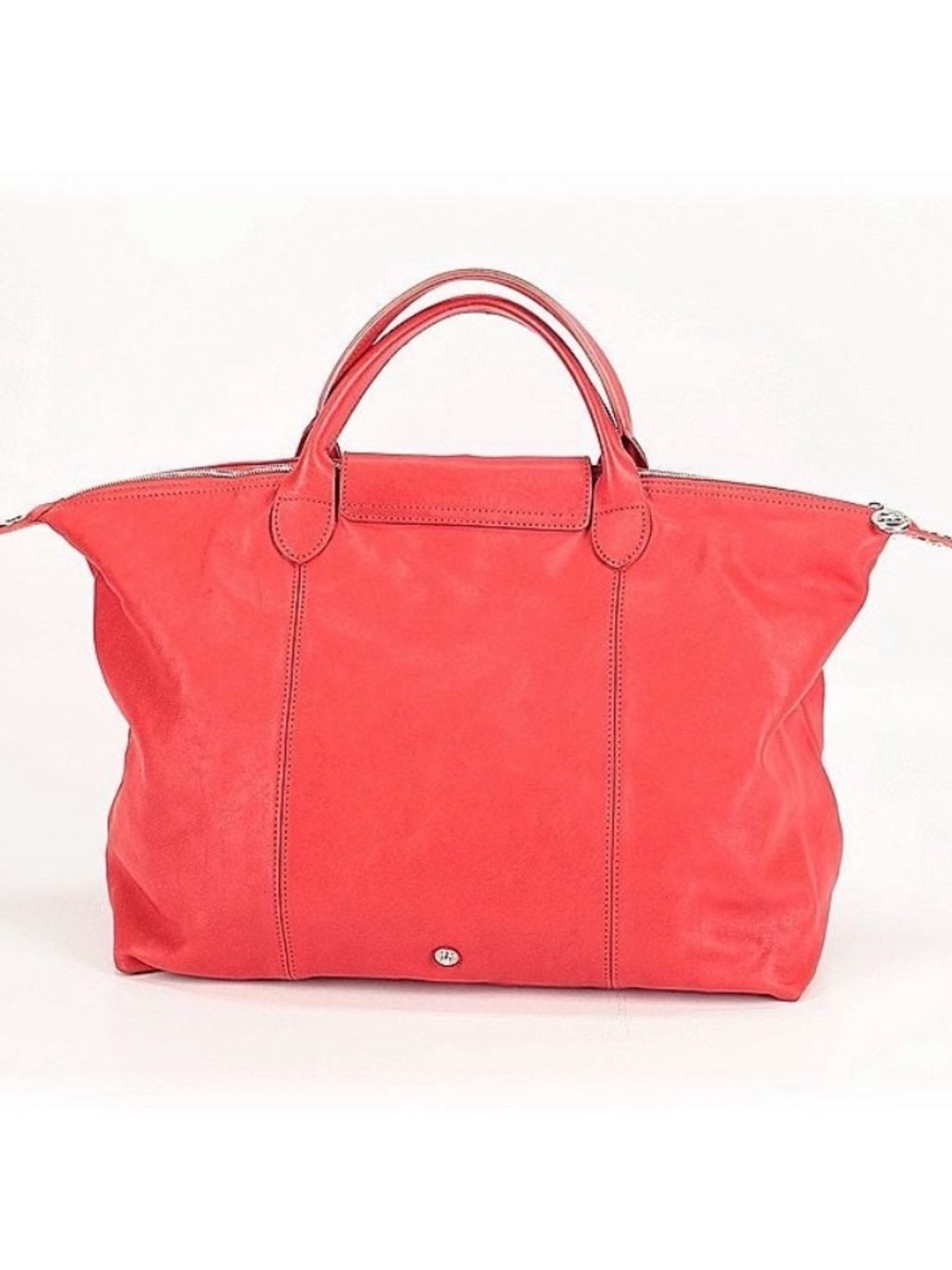 Longchamp Red Leather Tote Bag - Picture 2 of 3
